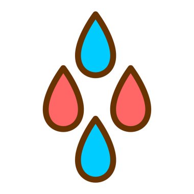 Kan damlası ikon vektörü. izole kontur sembolü çizim işareti.