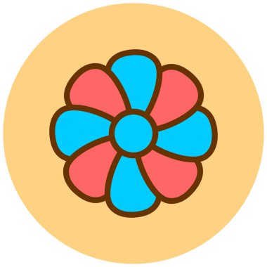 Çiçek. Web simgesi basit illüstrasyon