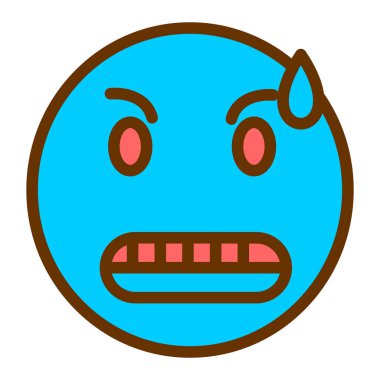 Üzgün surat. Web simgesi