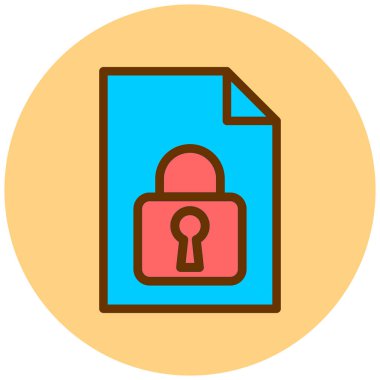 Güvenli Dosya. Basit illüstrasyon