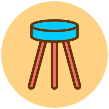 Masa. Web simgesi basit illüstrasyon