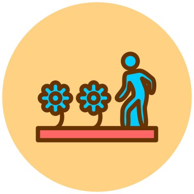 Bir ağaç simgesinin vektör illüstrasyonu