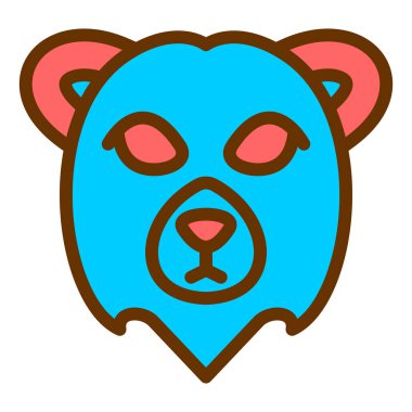 Ayı. Web simgesi basit illüstrasyon