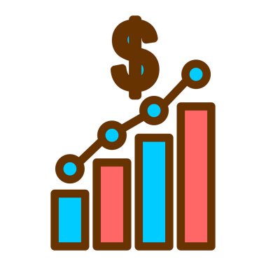 finansal büyüme grafik vektörü çizimi