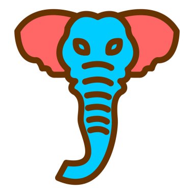 Fil. Web simgesi basit illüstrasyon