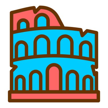 Bina. Web simgesi basit illüstrasyon