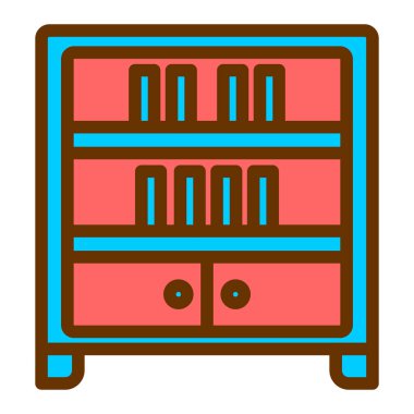 Çekmeceler. Web simgesi basit illüstrasyon