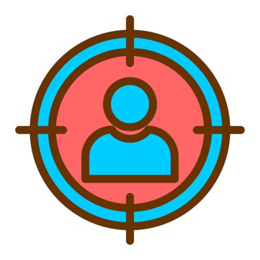 Hedef. Web simgesi basit illüstrasyon