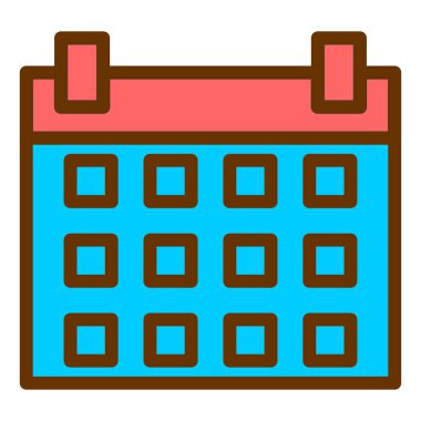 Takvim. Web simgesi basit illüstrasyon