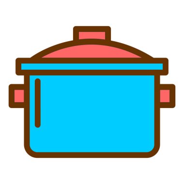 yemek pot ikonu vektör illüstrasyonu