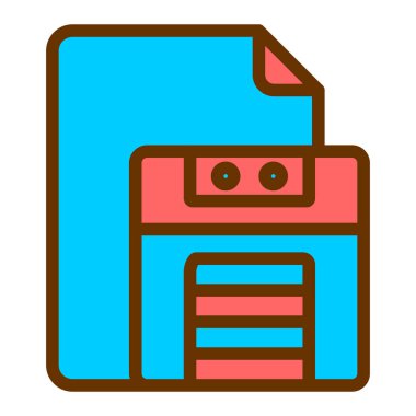 dosya kaydetme simgesi vektör illüstrasyonu