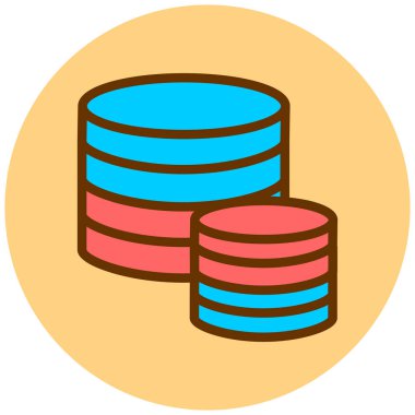 veritabanı. Web simgesi basit illüstrasyon