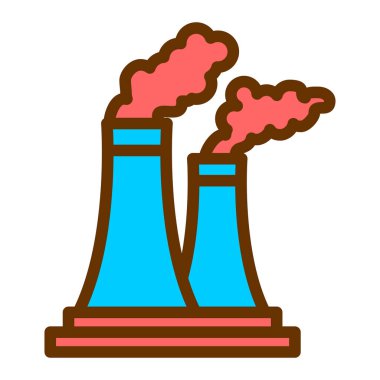 Fabrika. Web simgesi basit illüstrasyon