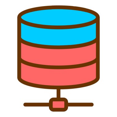 veritabanı. Web simgesi basit illüstrasyon
