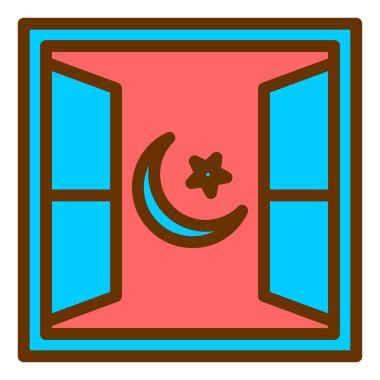 pencere vektörü simgesi modern basit illüstrasyon