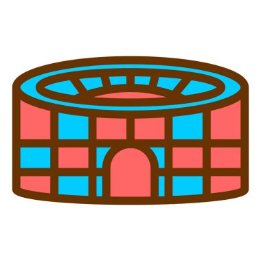 Bina. Web simgesi basit illüstrasyon