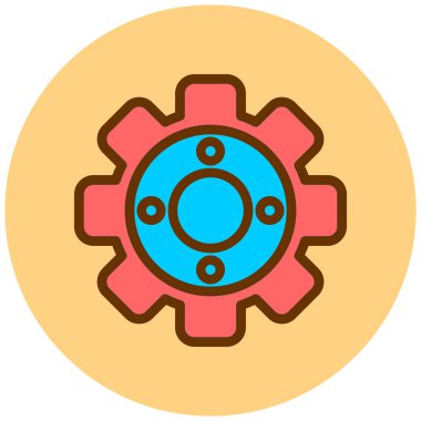 Teçhizat Web simgesi basit illüstrasyon