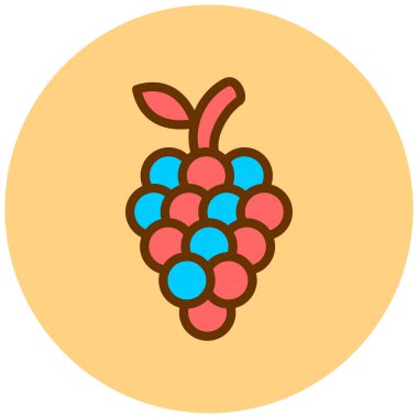 Üzüm. Web simgesi basit illüstrasyon