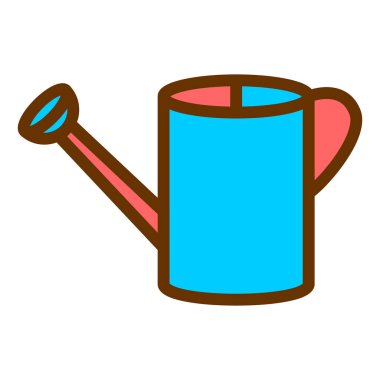 Sulama kutusu vektörü. Düz çizim. 10 saniye.