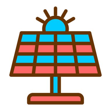 Güneş enerjisi vektör simgesi