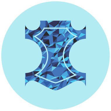 Bir elmasın mavi ve beyaz vektör çizimi