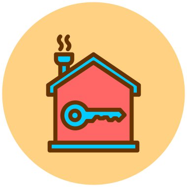 Ev. Web simgesi basit illüstrasyon