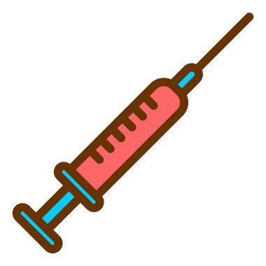 Şırınga. Web simgesi basit illüstrasyon