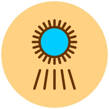 Güneş. Web simgesi basit illüstrasyon