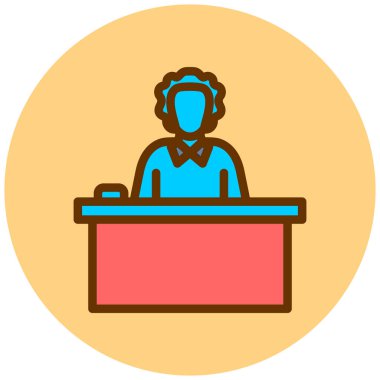 İş ve eğitim çizgisi ikonu. vektör illüstrasyonu