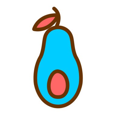 avokado simgesi vektör çizimi