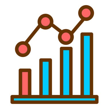 bar grafik ikonu vektörü. İnce çizgi işareti. izole edilmiş sınır sembolü çizimi