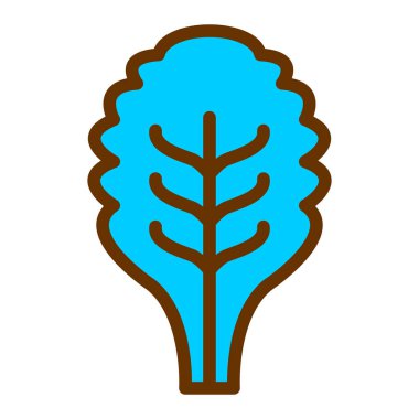 Yaprak vektörü ince çizgi simgesi