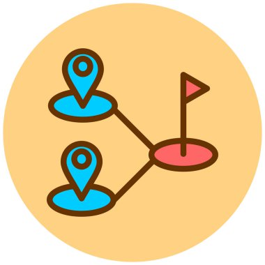 konum. Web simgesi basit illüstrasyon