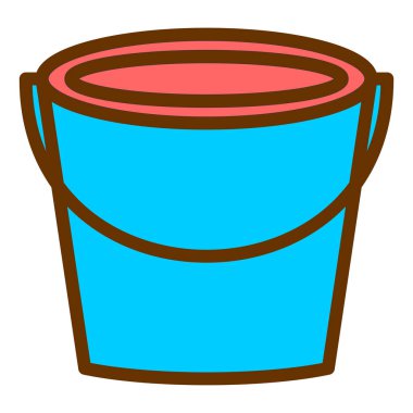 Kova ikonu. Web için su kabı vektör simgelerinin basit çizimi