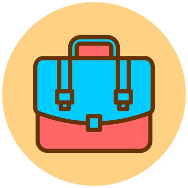 Çanta. Web simgesi basit illüstrasyon