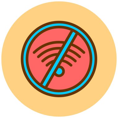 Sinyal yok. Web simgesi basit illüstrasyon