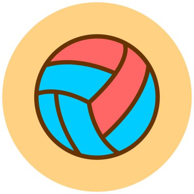 Voleybol. Web simgesi basit illüstrasyon