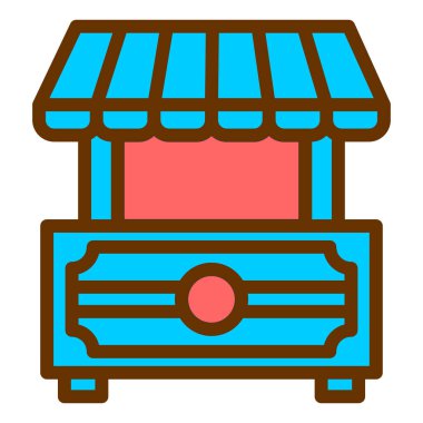 Mağaza. Web simgesi basit illüstrasyon