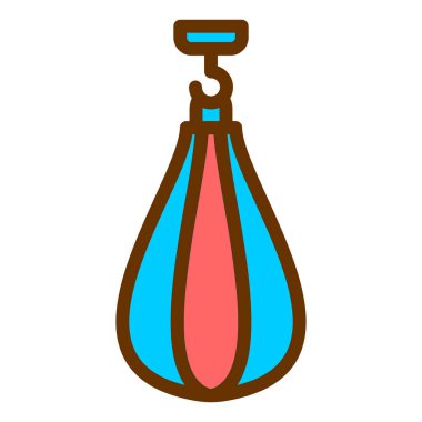 Boks eldiveni ikon vektörü. Spor malzemeleri tabelası. izole edilmiş sınır sembolü çizimi