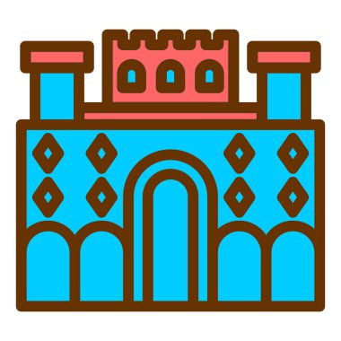 Bina. Web simgesi basit illüstrasyon