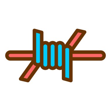 halat vektör simgesi. İnce çizgi çizimi.