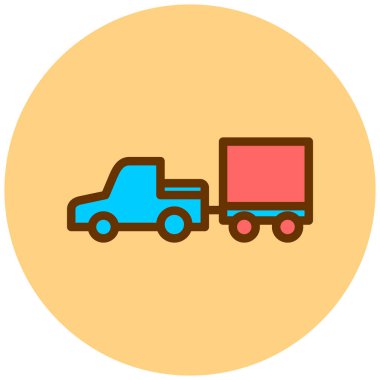 Kamyon. Web simgesi basit illüstrasyon