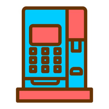 atm makine simgesi vektör illüstrasyonu