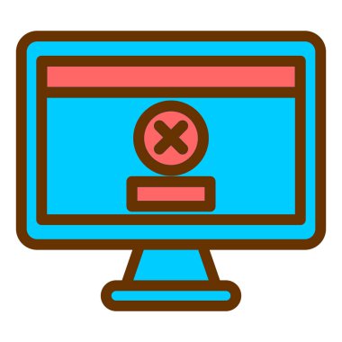 Bilgisayar monitörü. Basit resimleme