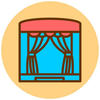 Modern mimari ve teknoloji simgesinin vektör çizimi