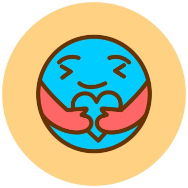 Üzgün Yüz Duygusallığı. Basit illüstrasyon