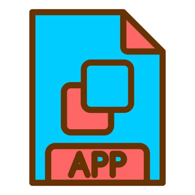 dosya biçimi simgesi, vektör illüstrasyonu