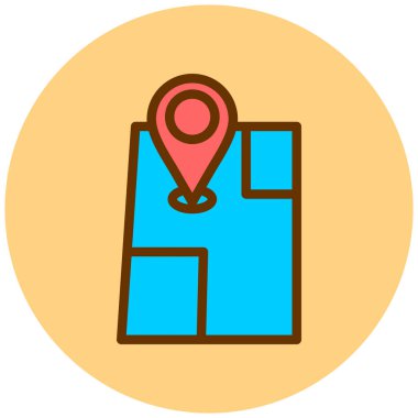 konum. Web simgesi basit illüstrasyon