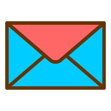 Mektup. Web simgesi basit illüstrasyon