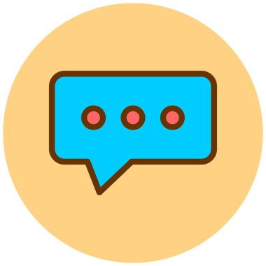 Konuş. Web simgesi basit illüstrasyon